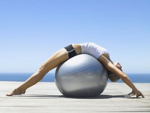 Fitball exercises for the treatment of osteochondrosis